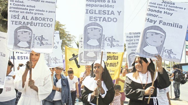 Marcha en Managua por el día de la mujer
