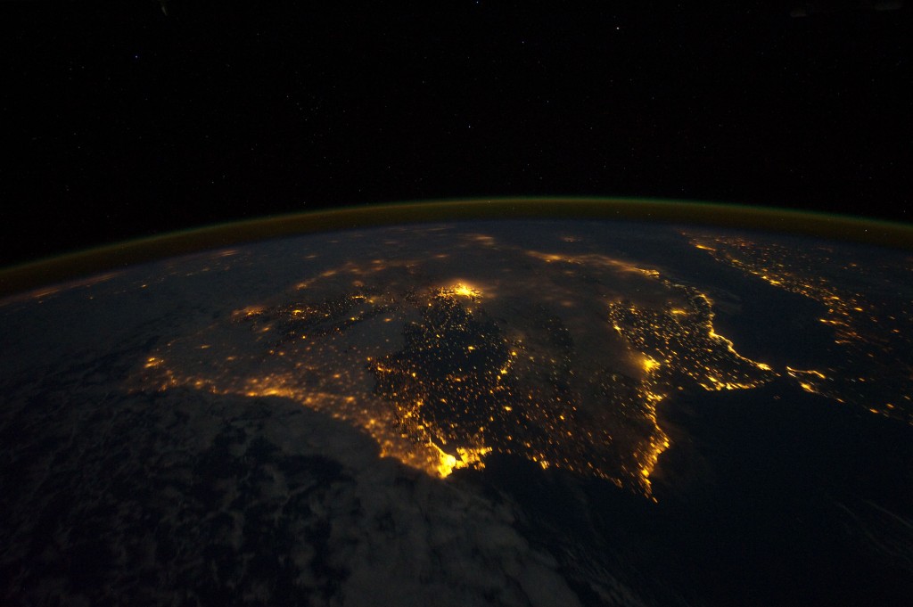 Iberian Peninsula at Night (NASA, International Space Station, 12/04/11)