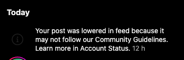 Your post was lowered in feed because it may not follow our Community Guidelines.
Learn more in Account Status. 12 h